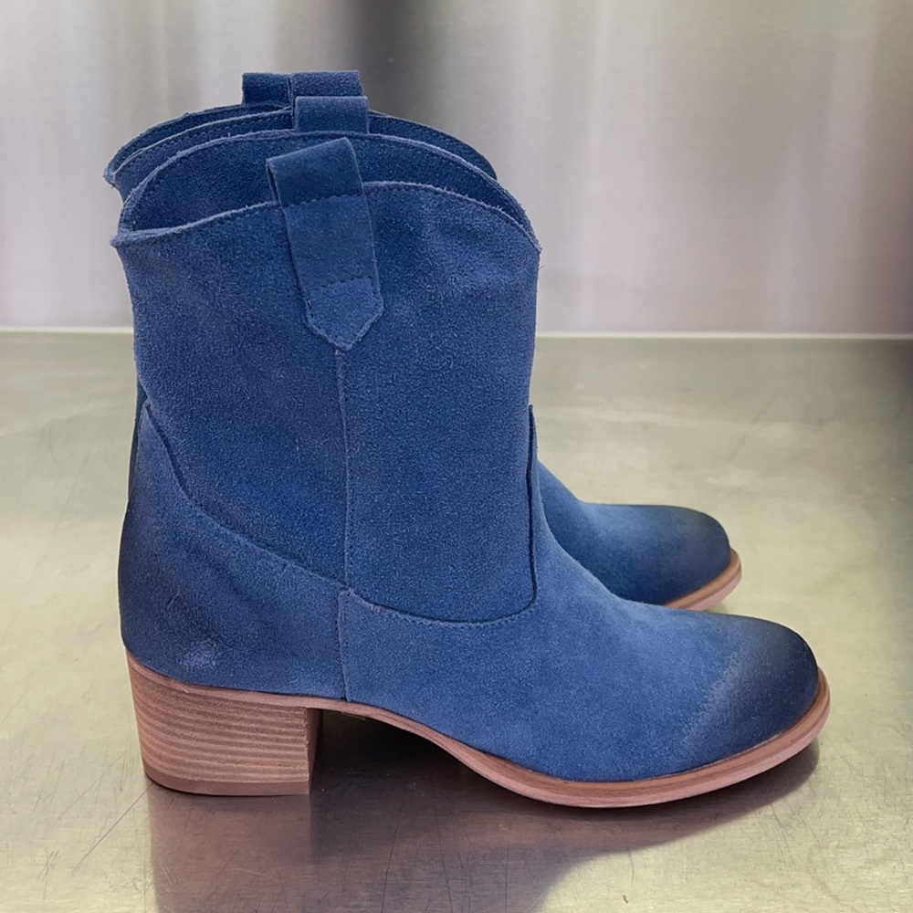 Sundance Blue Suede Ankle Boots